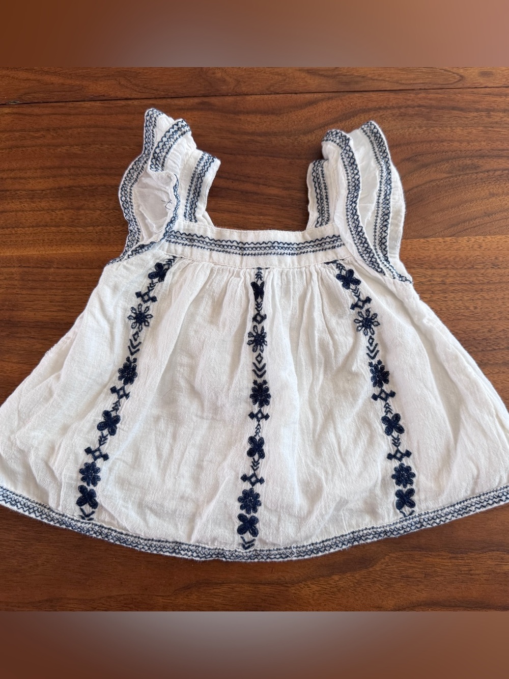 Baby Gap Cotton Gauze Embroidered Sun Dress Sundress in GUC Adorable Sz 12-18 M